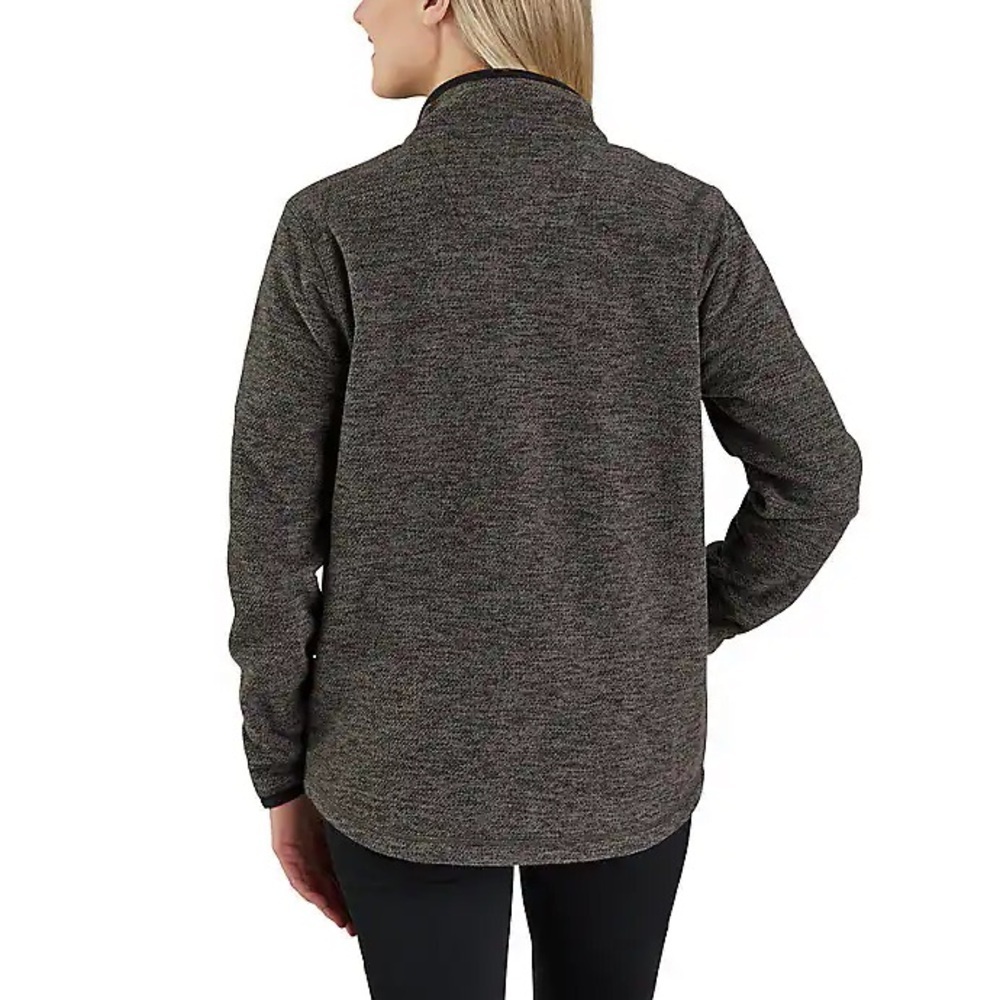 WOMEN'S FULL-ZIP RELAXED FIT FLEECE JACKET  Small Carbon Heather - Picture 2 of 7